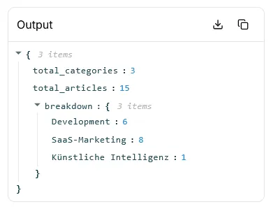 Ergebnis: Das sammelt der Scraper.