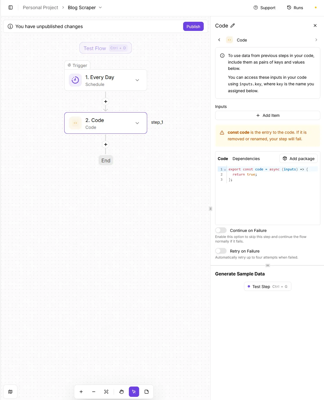 Die Nodes oder Pieces sind ähnlich wie in n8n aufgebaut.